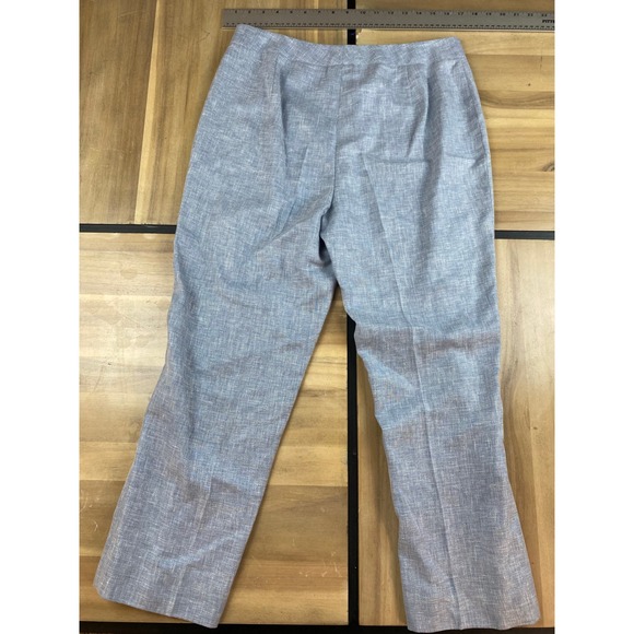 Lafayette 148 New York Blue Linen Blend Wide Leg Trousers Womens Size 8 - Picture 5 of 5